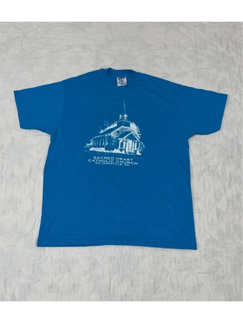 Vintage 90s Sacred Heart Catholic Church Milledgeville GA T-Shirt